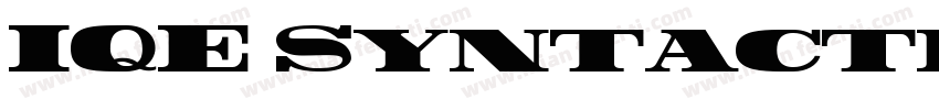 IQE Syntactic Extra Black字体转换